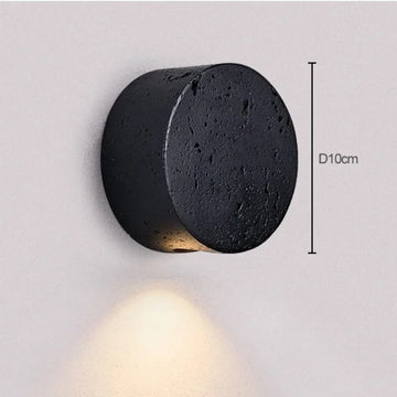 applique murale led pierre travertin jaune wabi sabi moderne éclairage quotidien beige clair minimaliste
