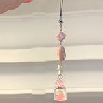 porte clés décoration papillon ailes cœur transparents blanc rose romantique