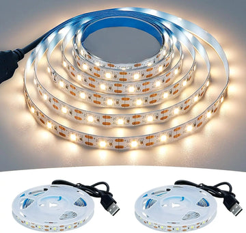 ruban led flexible blanc adhésif moderne éclairage salon 5v usb 60 led/mètre bande lumineuse