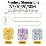 guirlande lumineuse led multicolore 20m 200leds 8modes télécommande étoiles moderne adhésif noël fêtes decoration