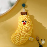 serviette main cuisine toilette moderne ludique fruits pomme fraise jaune rouge absorbante douce
