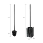 ensemble accessoires salle bain marbre noir rangement brosse dents dentifrice moderne luxe
