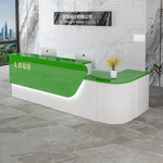 comptoir accueil moderne blanc tiroirs rangement mobilier commercial luxe minimaliste