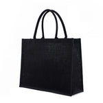 sac main jute noir utilitaire réutilisable pliable mariage festif organisateur cadeaux
