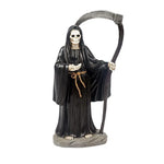 statue squelette robe billets banque motifs floraux chaussures gothique halloween blanc noir beige