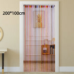 rideau franges couleurs transparent bohème barre supérieure attaches décoratif 200x100cm multicolore aspect brillant