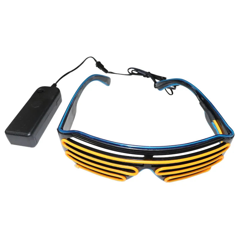 lunettes lumineuses led bleu rose lignes horizontales modernes élastiques événements halloween noël anniversaire