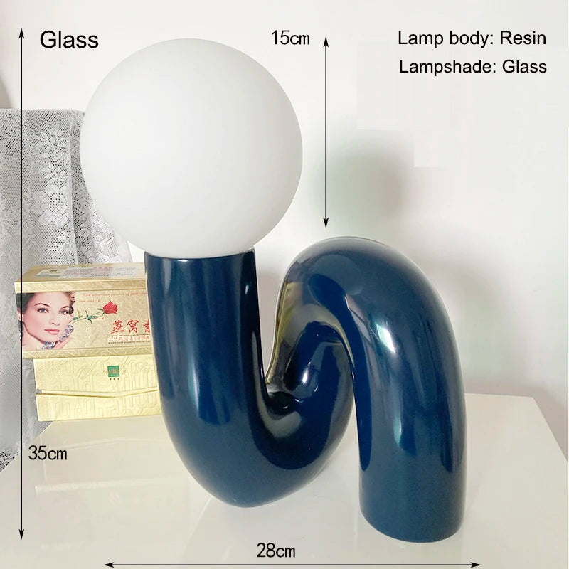 lampe table moderne rouge blanche 5w led adhésif câble électrique