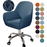 chaise moderne couverture tissu carreaux beige clair protection polyester elasthanne