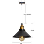 suspension lumineuse industrielle conique noire dorée ampoules câbles chambre salon