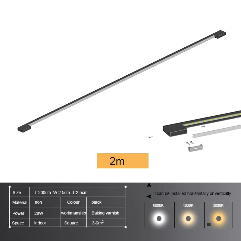 applique murale led moderne noire fixée mur éclairage quotidien 90 260V 10 lumières