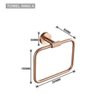 ensemble accessoires salle bain or rose mat porte savon serviette papier toilette moderne