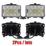 lampe frontale led tracteur noir moderno eyelets 60w ip67 12v 24v haute basse luminosité