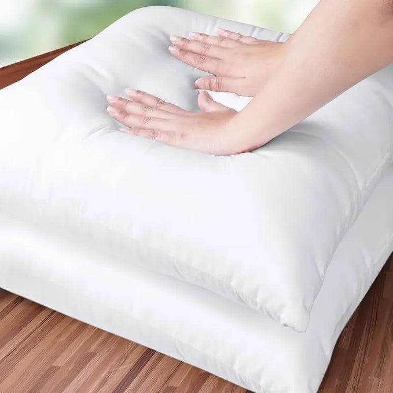 insert d'oreiller carré blanc texture lisse moderne 35cm 35cm polyester coton lavable machine toutes