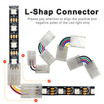 connecteur led shape transparent moderne clips câbles colorés instructions 4pin 3pin