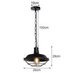 suspension industrielle vintage métal noir ampoule e27 salon chambre hallhôtel led echangée