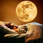 projecteur mural veilleuse lune terre led noir moderne chambre ambiance