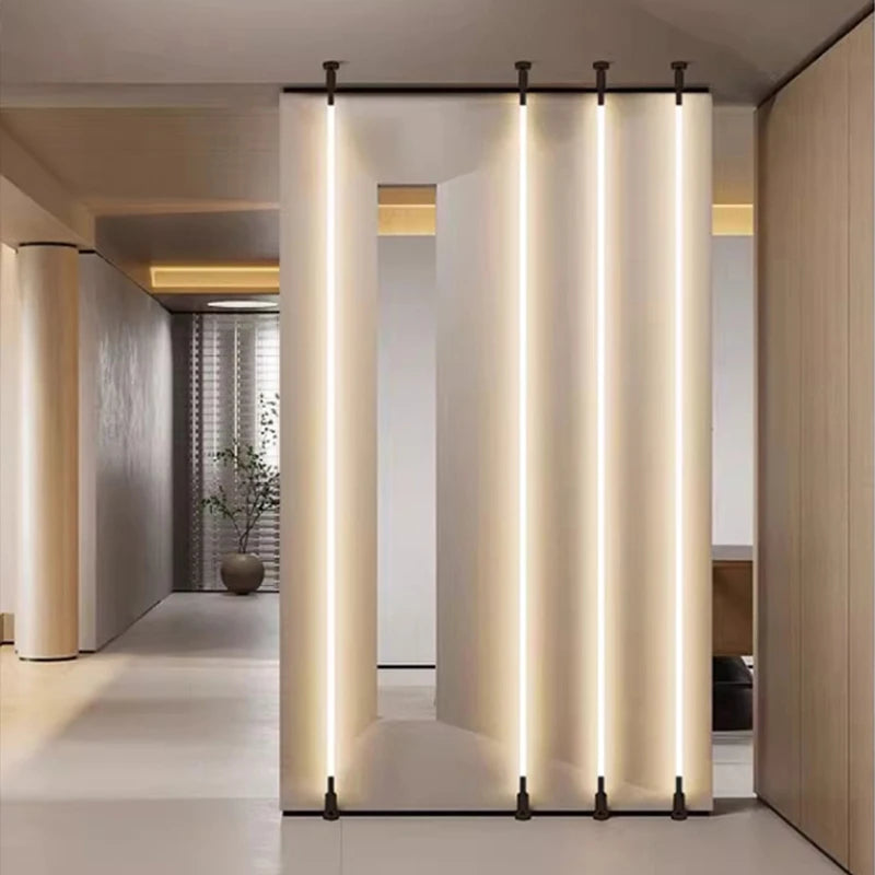 rideau lumineux blanc moderne tube silicone large éclairage intérieur décoration chambre salon épuré
