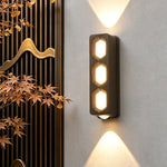applique murale moderne led noir éclairage extérieur balcon jardin hydrofuge minimaliste
