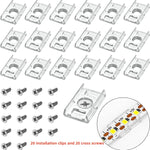 clips ruban led transparent clips vis acier inoxydable moderne ensemble fixations led