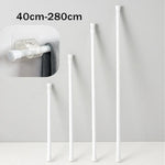 tendeur mural extensible blanc moderne adhésif 40cm 280cm crochets sans perçageversible rechargeable