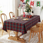 nappe table noël carreaux écossais imperméable réutilisable polyester facile entretenir rouge verte bleue