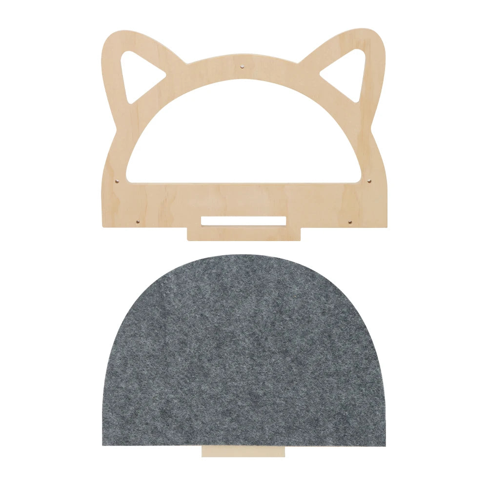 meuble chat suspendu bois naturel gris moderne tapis vis fixation notice