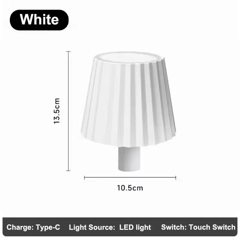 lampe table led rechargeable usb 2000mAh variateur tactile intensité variable lumière nuit RGB noir