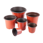 pots plantes modernes plastique rouge noir drainage 9x10cm 22x24cm