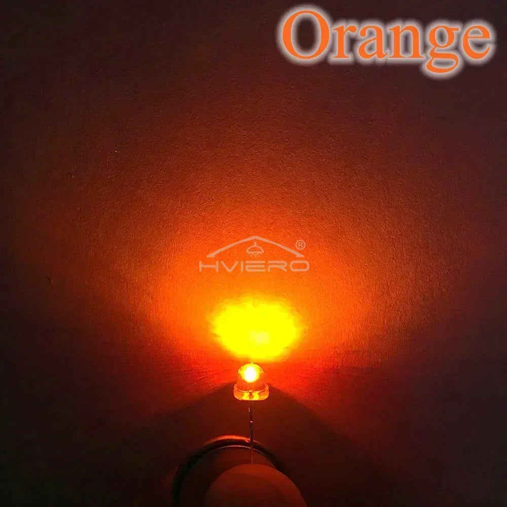 diodes led transparentes couleurs bleu vert rouge blanc chaud jaune violet rose pack 10