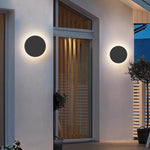 applique murale led moderne ronde extérieure imperméable aluminium noir blanc