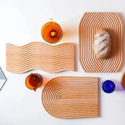 Plateau en bois japonais pour assiettes à bonbons et collations - Décoration naturelle pour cuisine