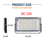 projecteur led 12v 100w ip66 gris blanc moderne camping pêche ajustable 180