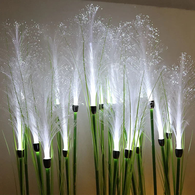 lumière artificielle verte feuilles blanches lumineuses moderne vacancesextérieur decoration solaire ip65 abs led