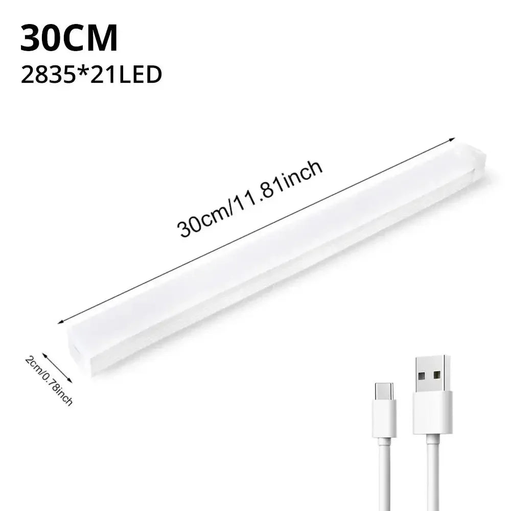 lampe led rectangle adhésive rechargeable blanc moderne détecteur mouvement allume urgence chambre cuisine 10cm