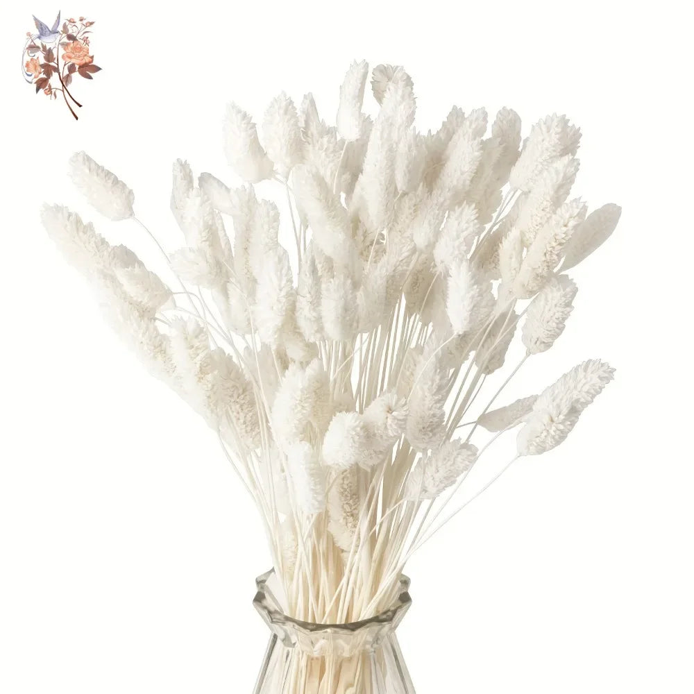bouquet fleurs séchées blanc naturel rustique décoration intérieure anniversaire mariage pendaison crémaillère anneaux métalliques