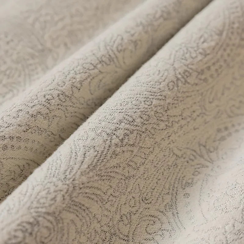 Texture épaisse en chenille du rideau blanc