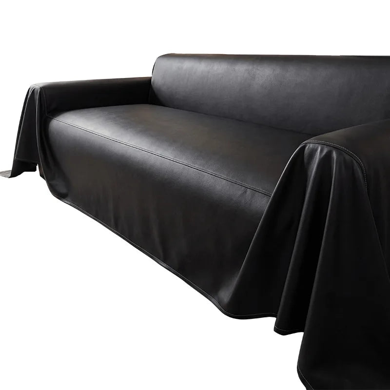 housse canapé simili cuir noir gris moderne salon fauteuil canapé sectionnel