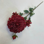 bouquet fleurs artificielles dahlias orange rouge violet intérieur décoration moderne minimaliste