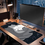 tapis souris caoutchouc noir chats endormis motif moderne minimaliste antiderapant gaming