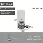 lampe gaz camping verre transparent moderne petite taille cartouche gaz instructions