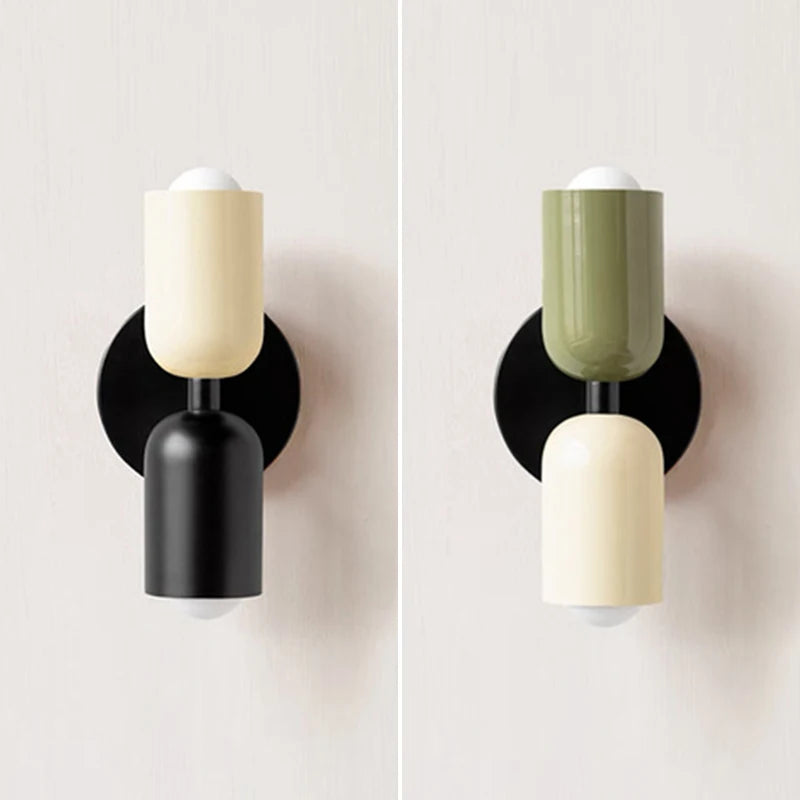 lampe murale moderne minimaliste noir vert olive rose blanc cuisine chambre coucher salle manger