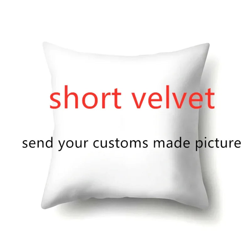 housse coussin velours blanc moderne 45x45cm double face imprimé decoratif