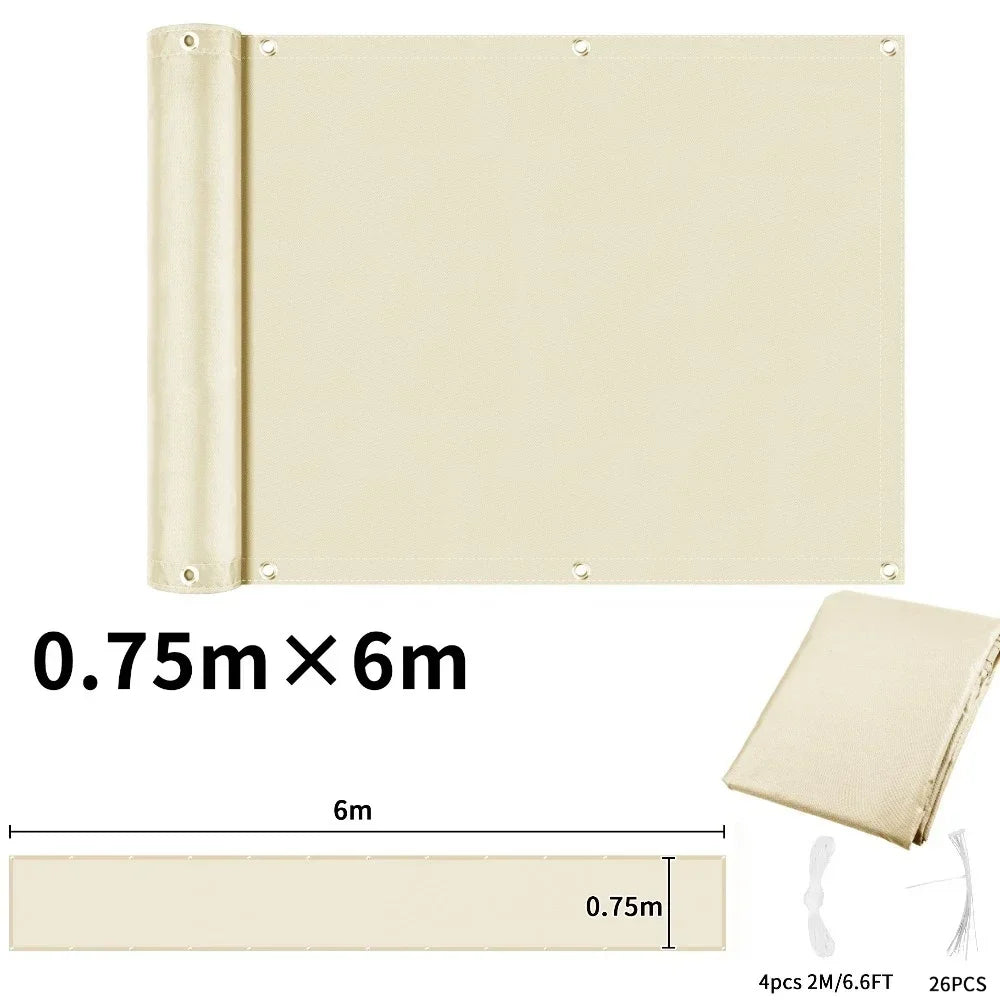 rideau balcon gris rayures moderne clips câbles 90x500cm 90x600cm 90x300cm 75x600cm