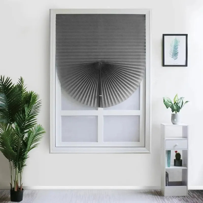 store plissé adhésif blanc moderne 150cm 180cm 60cm opaque plissé clips intérieur extérieur latéral