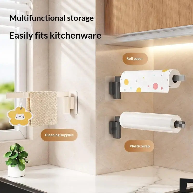 support drainage rotatif mural multifonctionnel porte rouleaux essuie tout film plastique torchons gants moderne