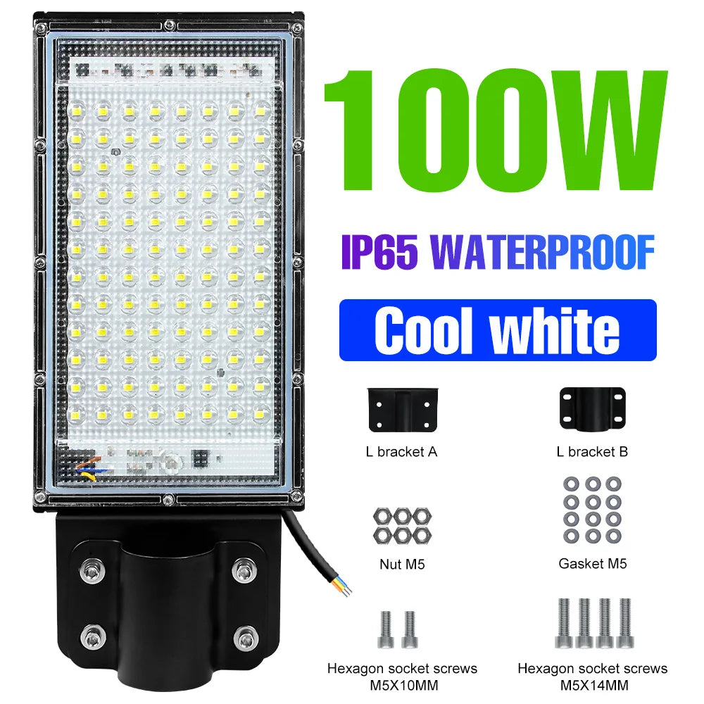 projecteur led lampe rue moderne étanche ip65 blanc vis extérieure 220v