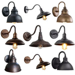 applique murale industrielle fer noir bronze mat éclairage cuisine salle manger led e27 fixée