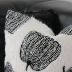 coussin brodé pommes noir blanc housses d'oreiller polyester moderne décoration intérieure 45x45cm 30x50cm voiture