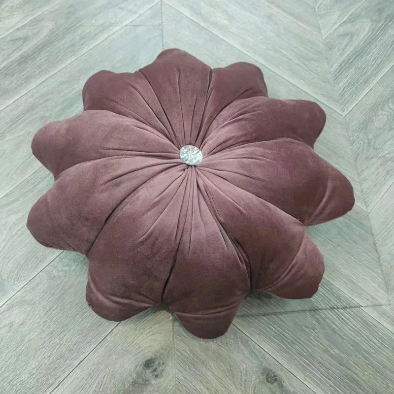 coussin bleu plissé moderne housse amovible polyester lavable maison lit chambre